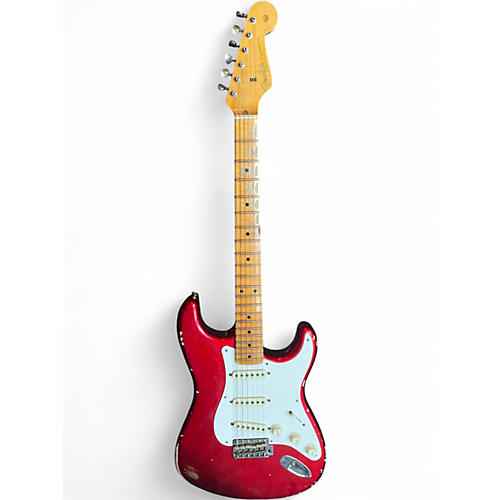 Used 2022 Fender Custom Shop Limited Edition '57 Stratocaster Relic - Aged Candy Apple Red Solid Body Electric Guitar Candy Apple Red