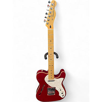Used 2022 Fender Deluxe Thinline Telecaster Candy Apple Red Hollow Body Electric Guitar