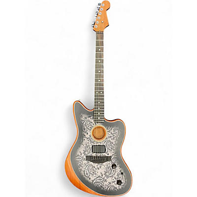 Used 2022 Fender LIMITED EDITION AMERICAN ACOUSTASONIC Black Paisley Acoustic Electric Guitar