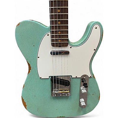 Used 2022 Fender LTD 61 Telecaster Relic Aged Daphne Blue Sparkle Solid Body Electric Guitar