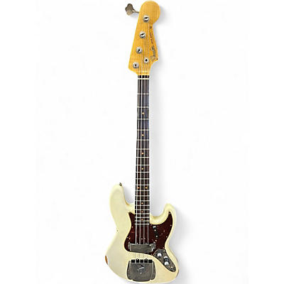 Used 2022 Fender LTD CUSTOM SHOP 1960 JAZZ BASS RELIC Olympic White Electric Bass Guitar