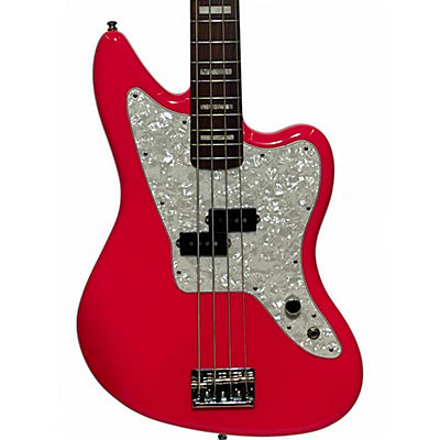Used 2022 Fender Mark Hoppus HMNIM Signature Jaguar Bass Pink Electric Bass Guitar