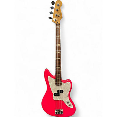 Used 2022 Fender Mark Hoppus Signature Jaguar Bass HOT PINK Electric Bass Guitar