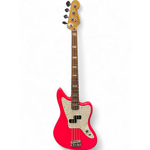 Used 2022 Fender Mark Hoppus Signature Jaguar Bass HOT PINK Electric Bass Guitar HOT PINK