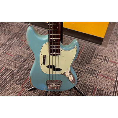 Fender Used 2022 Fender Mustang Jmj Signature Bass Daphne Blue Electric Bass Guitar