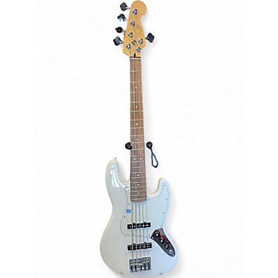 Used 2022 Fender Player Jazz Bass V Polar White Electric Bass Guitar