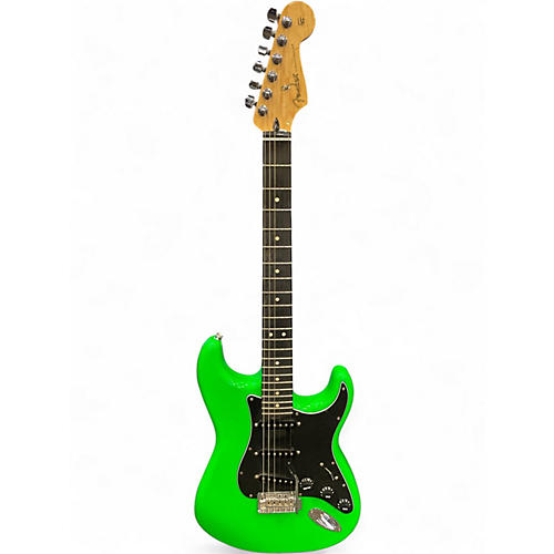 Used 2022 Fender Player Stratocaster Neon Green Solid Body Electric Guitar Neon Green