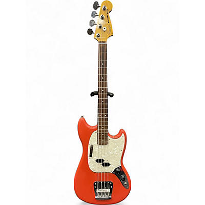 Used 2022 Fender Vintera 60s Mustang Bass Fiesta Red Electric Bass Guitar