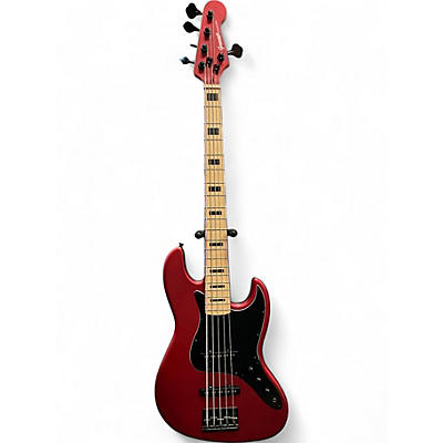 Used 2022 Gamma J522-01 5 String Beta Model Matte Valencia Red Metallic Electric Bass Guitar