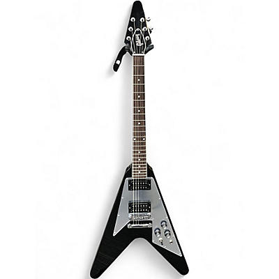 Used 2022 Gibson '70s Flying V Mirror Black Solid Body Electric Guitar