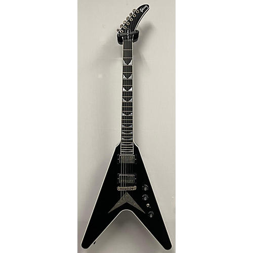 Gibson Used 2022 Gibson CUSTOM SHOP FLYING V EXP EBONY VOS DAVE MUSTAINE Ebony Solid Body Electric Guitar Ebony