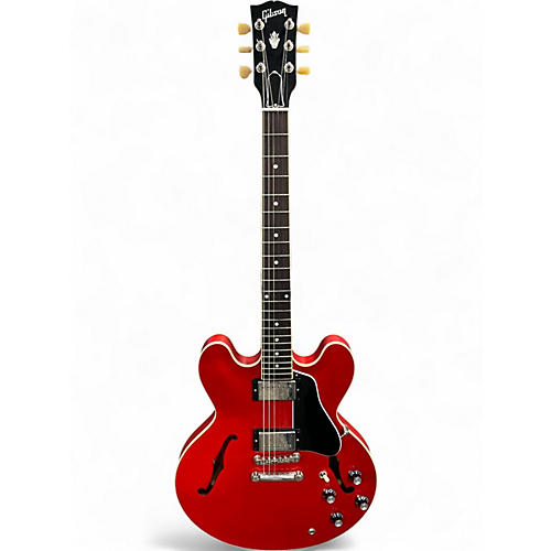 Used 2022 Gibson ES335 Satin Cherry Hollow Body Electric Guitar Cherry