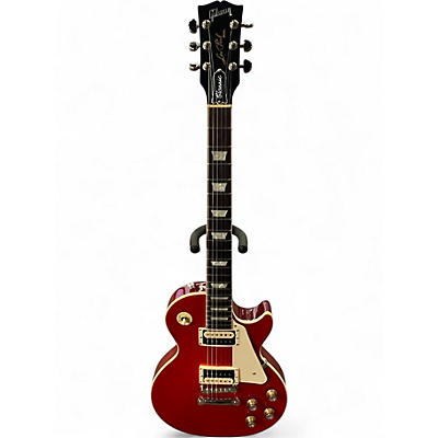 Used 2022 Gibson Les Paul Classic Trans Red Solid Body Electric Guitar
