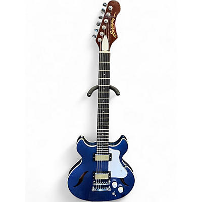 Used 2022 Harmony Comet Blue Hollow Body Electric Guitar
