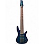 Used 2022 Ibanez ANB306 Adam Nitti SP Trans Blue Electric Bass Guitar Trans Blue