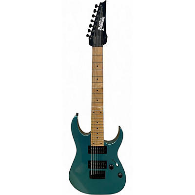 Used 2022 Ibanez Gio 7string Metallic Aqua Marine Solid Body Electric Guitar