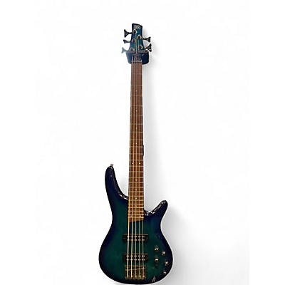 Used 2022 Ibanez SR375 5 String Blue Sapphire Electric Bass Guitar