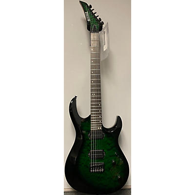 Kiesel Used 2022 Kiesel A6H Aries 6 Custom Built Emerald Green Blackburst Solid Body Electric Guitar