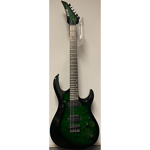 Kiesel Used 2022 Kiesel A6H Aries 6 Custom Built Emerald Green Blackburst Solid Body Electric Guitar Emerald Green Blackburst