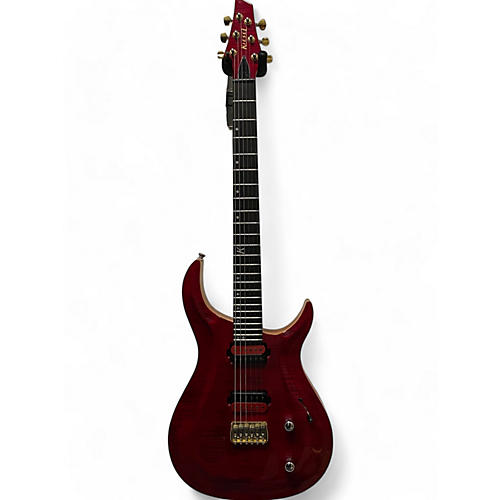 Kiesel Used 2022 Kiesel Crescent Deep Red Flame Maple Solid Body Electric Guitar Deep Red Flame Maple