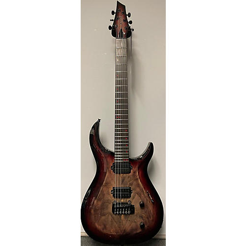 Kiesel Guitars Used 2022 Kiesel Guitars C6X Crescent 6 X-Trem Custom Crimson Red Blackburst Solid Body Electric Guitar Crimson Red Blackburst