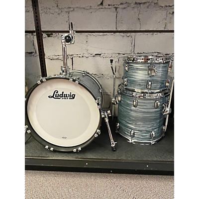 Used 2022 Ludwig 3 piece Classic Maple VINTAGE BLUE OYSTER Drum Kit