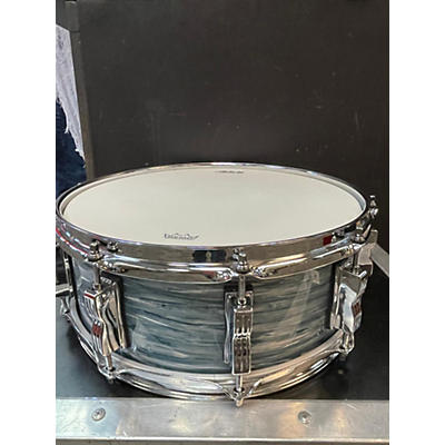 Ludwig Used 2022 Ludwig 5X14 Classic Maple SNARE Drum VINTAGE BLUE OYSTER