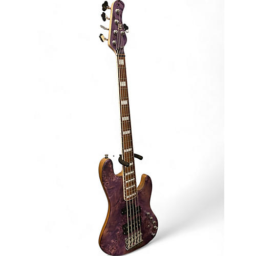 Mayones Used 2022 Mayones JABBA MALAMAN 5 antique violet raw Electric Bass Guitar antique violet raw