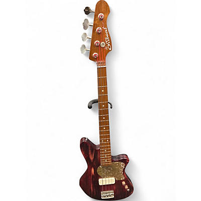 Used 2022 Offbeat Jackie O Bordeaux Glow Electric Bass Guitar