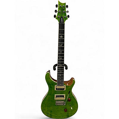 Used 2022 PRS SE Custom 24 Quilted Carved Top With Ebony Fingerboard Eriza Verde Solid Body Electric Guitar