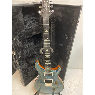 PRS Used 2022 PRS Wood Library Custom 24 10 Top Faded Blue Jean Solid Body Electric Guitar