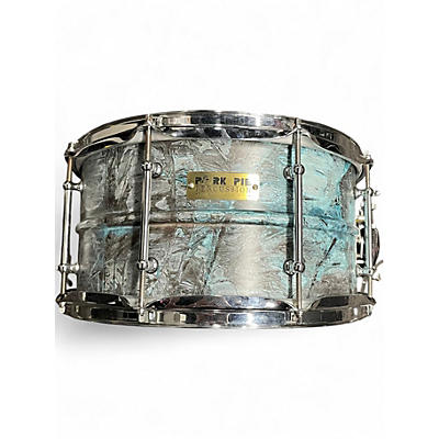 Used 2022 Pork Pie 13in Patina Brass White Drum