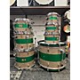 Used Pork Pie USA Used 2022 Pork Pie USA 7 piece CUSTOM B20 GREEN SPARKLE BAND Drum Kit B20 GREEN SPARKLE BAND