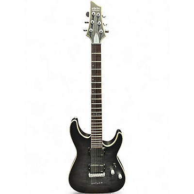 Used 2022 Schecter Guitar Research C1 Platinum GREY/BLACK Solid Body Electric Guitar