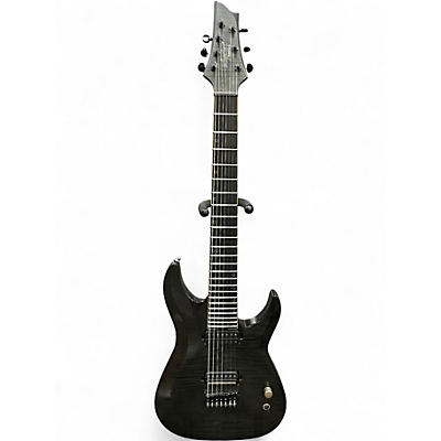 Used 2022 Schecter Guitar Research KM-7 MK-II Trans Black Solid Body Electric Guitar