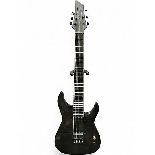 Used 2022 Schecter Guitar Research KM-7 MK-II Trans Black Solid Body Electric Guitar Trans Black