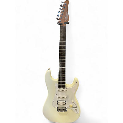 Used 2022 Schecter Guitar Research Nick Johnston Signature White Solid Body Electric Guitar