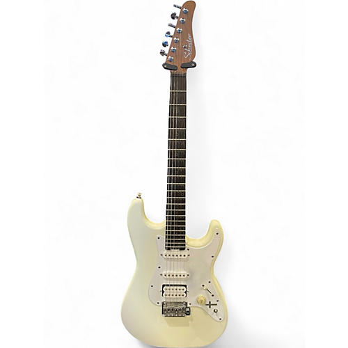 Used 2022 Schecter Guitar Research Nick Johnston Signature White Solid Body Electric Guitar White