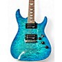 Used 2022 Schecter Guitar Research Omen Extreme 6 Trans Blue Solid Body Electric Guitar Trans Blue