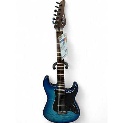 Used 2022 Schecter Guitar Research TRADITIONAL PRO TRANS BLUE BURST Solid Body Electric Guitar