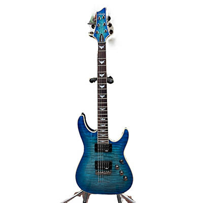 Used 2022 Schetcer Omen Extreme-6 Ocean Blue Burst Solid Body Electric Guitar