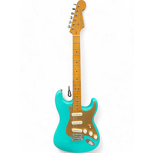 Squier Used 2022 Squier 40th Anniversary Stratocaster Seafoam Green Solid Body Electric Guitar Seafoam Green