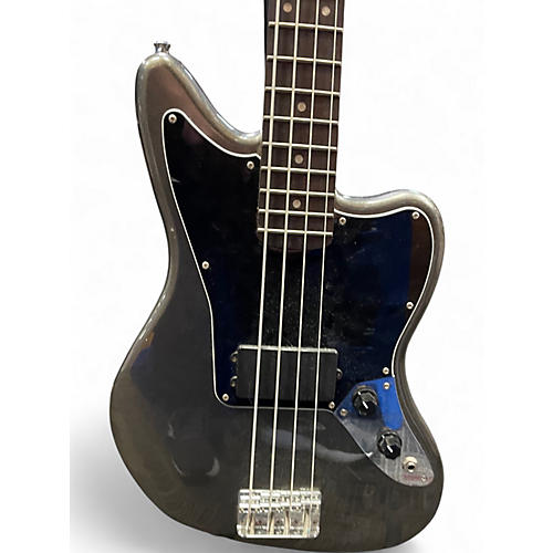 Used 2022 Squier Affinity Jaguar Trans Charcoal Electric Bass Guitar Trans Charcoal