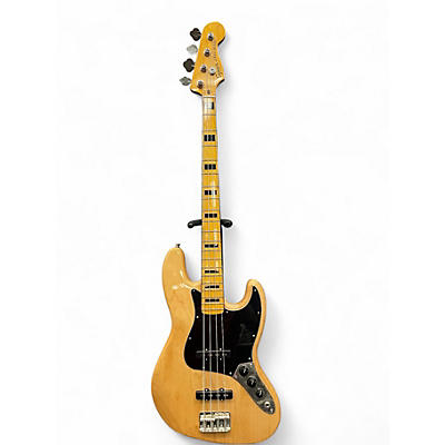 Used 2022 Squier Classic Vibe 70s Jazz Bass Natural Electric Bass Guitar