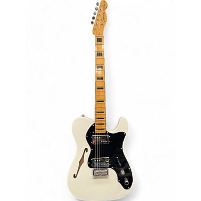 Squier Used 2022 Squier Classic Vibe Telecaster Thinline WHITE Hollow Body Electric Guitar