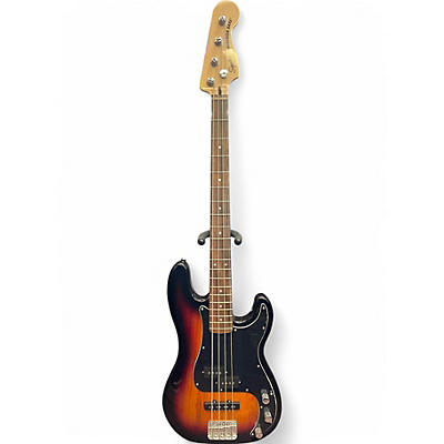 Used 2022 Squier Precision Bass 3 Tone Sunburst Electric Bass Guitar
