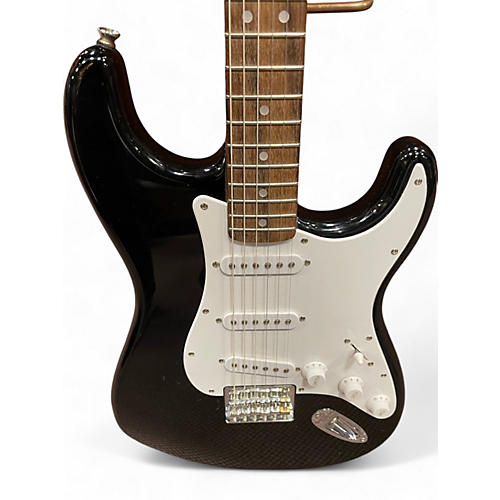 Squier Used 2022 Squier Standard Stratocaster Black and White Solid Body Electric Guitar Black and White