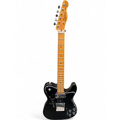 Used 2022 Squier Telecaster Custom Black Solid Body Electric Guitar