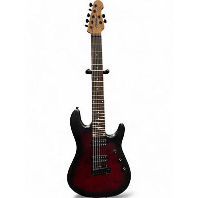 Used 2022 Sterling by Music Man jason richardson signature cutlass 7-string  Trans Red Solid Body Electric Guitar