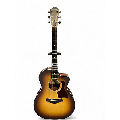 Used 2022 Taylor 214CE Koa Sunburst Acoustic Electric Guitar